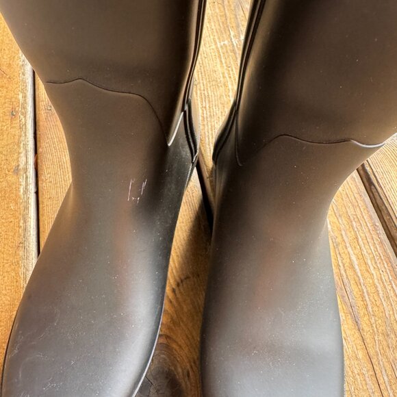 Hunter Refined Webbing Black Rain Wellies Boots in Women's 7 / EU 38 - Picture 8 of 12